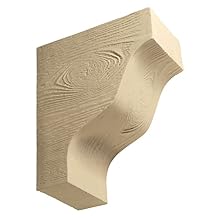 Fypon Premium Architectural Corbel Wood-Grained Scroll Style | Low Maintenance Interior & Exterior Use | 6" Width x 13" Height x 11" Projection | COR11X13X6S 13" 11" 6"