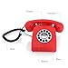Retro Design Corded Landline Phone - Classic Vintage Old Fashioned Rotary Dial Style Desk Table Home Office Coiled Cord Handset w/ Button Dialing, Standard Telephone Jack - Pyle PPRETRO25RD (Red)