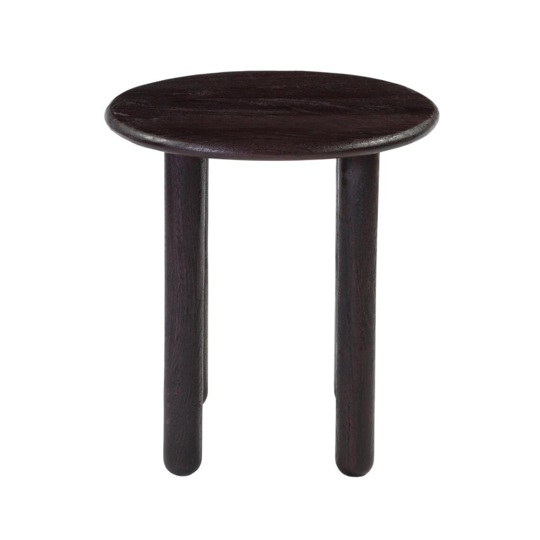 Wooden Expert Modern Wood Side Table, Deep Textural Antique Walnut Finish 2