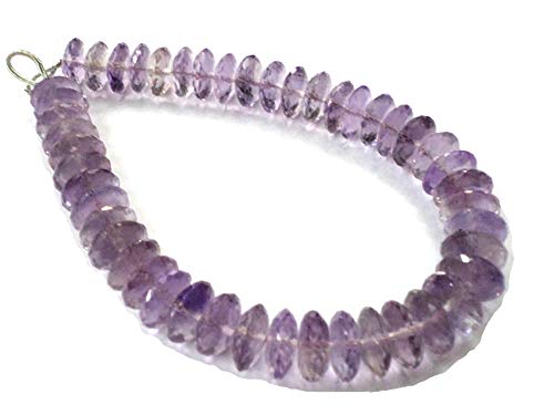 Perles améthyste rose facettées naturelles pour création de collier unique