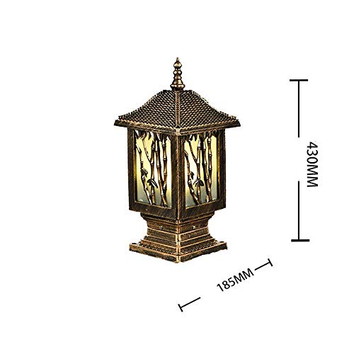 Éclairage extérieur pilier alu rétro lanterne LED jardin - 3