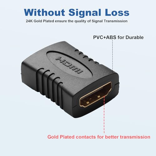 Adaptador HDMI hembra a hembra pack 6 unidades miniatura 5