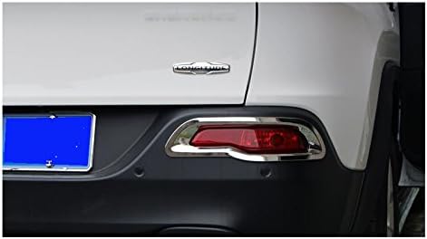 2PCS Chrome Rear Fog Light Lamp Cover Decorate Trim For Jeep Cherokee 2014 2015 2016 2017 2018