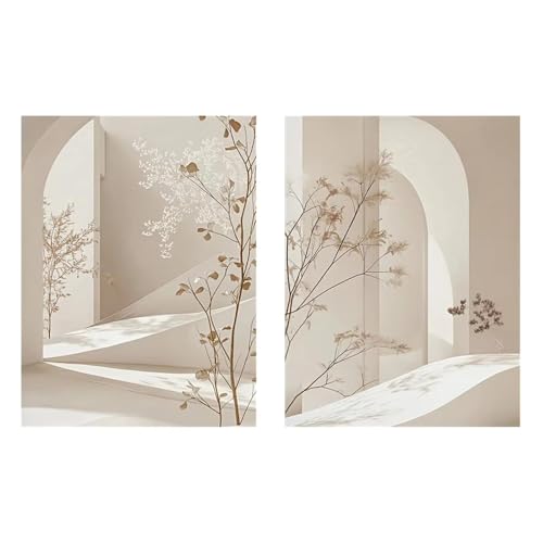 Toile minimaliste paysage en arc de style bohème chic premium
