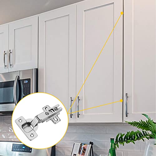 Furniware 2 Stück Scharniere für Schranktüren, Schrankscharnier Topfscharnier Scharnier Küchenschrank Öffnungswinkel 110° für Schrank Möbel Schranktür Scharniere für Küchenschränke