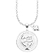 Produktbild Spruchketten BY LIEBLICHKEITEN Nickelfreie Kette mit Sterlingsilber-Legierung 80 cm mit Anhänger Spruch in 2,5cm großer Glaslinse und Charm Herz: Adventure is Where Your Heart is