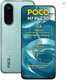 POCO M7 Plus 5G, Aqua Blue (4GB, 128GB) Price In India