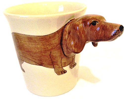 Dackel braun Hunde Tasse 3d Tier Tasse 3d Becher Keramik Tasse mit Hundemotiv Hundekopf Dackel braun Hunde Tasse 3d Tier Tasse 3d Becher Keramik Tasse mit Hundemotiv Hundekopf