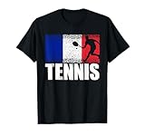Deporte de tenis, bandera de Francia, tenista francés Camiseta