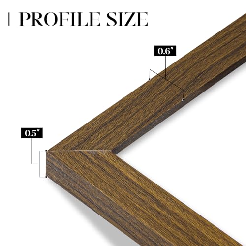 Image of 6 Pack 5x7 Frames, Mat for 4x6 Photos, Shatter HD Plexiglass | Removable mat fits two photo sizes, slim frame with stand for horizontal & vertical tabletop & wall mount