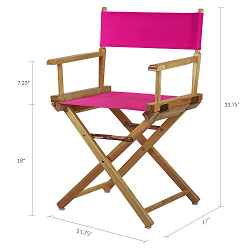 Casual Home 200-00/021-30 18" Natural Frame-Magenta Canvas Director Chair Classic Height #TOP4