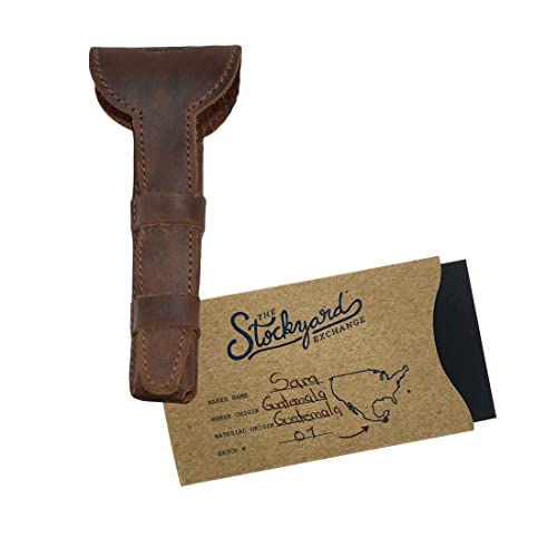 Hide & Drink, Leather Double Edge Safety Razor Protective Case, Shaving Travel Pouch, Handmade Includes 101 Year Warranty (Bourbon Brown) #TOP4