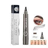 comprar lapiz de ojos prestige LÁPIZ DE CEJAS DE CUATRO PUNTAS DE ALTA CAPACIDAD: Lápiz de cejas dinámico y moderno con punta de tenedor de microcuchilla, seguro de usar. Puede maquillarse los ojos y dibujar diferentes formas de cejas durante todo el día; La capacidad de almacenamiento del lápiz de cejas se ha mejorado en comparación con la base original, y el diseño puede proporcionar el maquillaje en 5 colores: marrón oscuro, marrón claro, marrón grisáceo, rojo, negro.