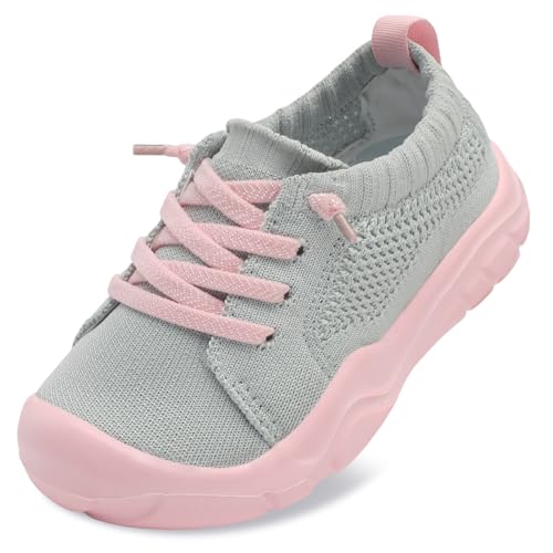LeIsfIt Toddler Shoes Girls Boys Wide Barefoot Shoes Kids Breathable Sneakers Slip on Tennis Shoe Lightweight Sneakers