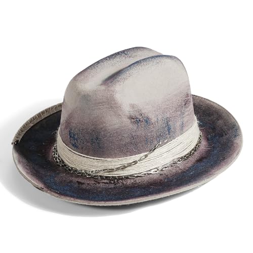 Image of Open Road Hat Fedora Hat Pure Wool Felt Hat Vintage Rancher Hat Airway Vented Panama Hats for Men Women