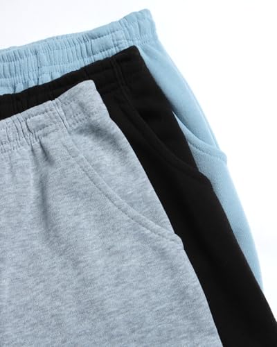 Image of Coney Island Girls' Active Sweatpants - 3 Pack Soft Fleece Athletic Performance Joggers for Girls with Pockets (Sizes: 5-16)