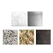 EZ FAUX DECOR Marble Granite Stainless SAMPLES Self Adhesive Peel and Stick for Instant Kitchen Update. Easy to Remove Thick Durable Waterproof Heat Resistant Vinyl Laminate Film Why Paint? Not Contact Paper