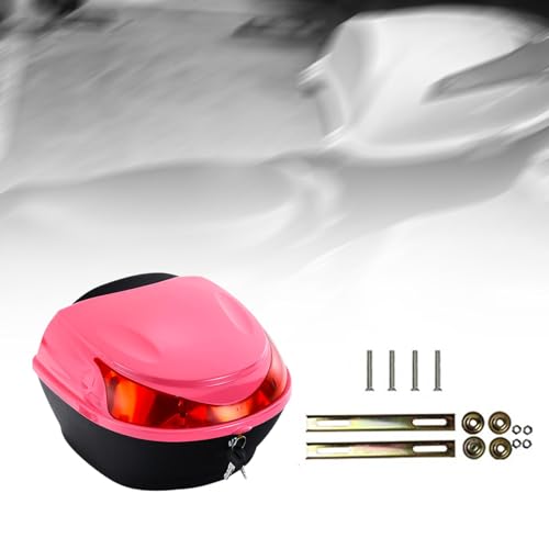 Fancyes Caixa de armazenamento traseira para motocicleta, porta-malas traseiro para motocicleta, gra