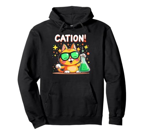 Cat Pawsitive Chemistry Teacher Cation Cat Definition Sweat à Capuche