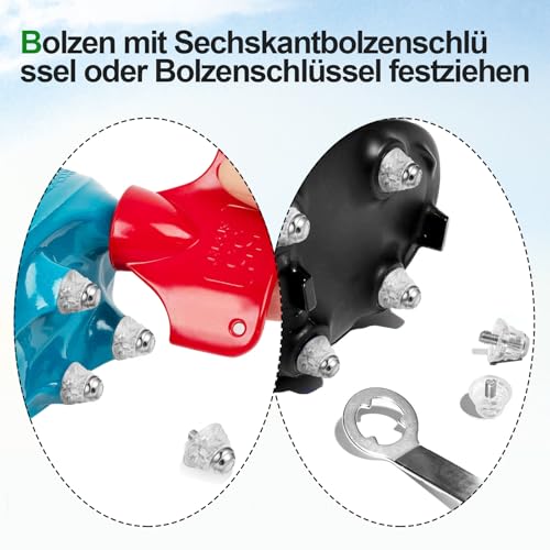 UICCVOKK 16 Stück Fußballstollen, Schraubstollen, Ersatzstollen für Fußballschuhe, Ersatzstollen mit Metallkopf, 2 Größen,12,2mm und 15,2mm, M5 Gewinde Fußballstollen für Nike Fußballschuhe