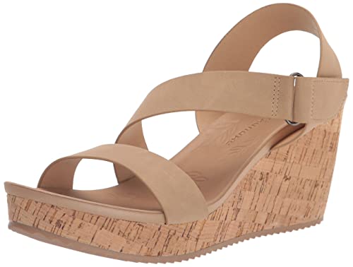 CL by Laundry Women's Kingly Nubuck Platform Sandal, Nude, 5 M US