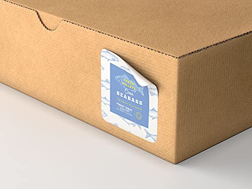 240 Labels Premium Custom Stickers Uncoated Paper 2.5 inch Square - Personalized Stickers for Business with Logo and Name. Birthday Wedding Baby Pets Handmade Product Boxes Promotional Items Labels
