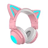 Auriculares plegables para juegos: los auriculares cuentan con un diseño plegable en la oreja que ahorra más espacio cuando se almacena. La batería integrada de 360 mAh puede reproducir alrededor de 7 horas con luces LED.