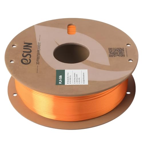 Image of eSUN 1.75mm Silk PLA 3D Printing Filament Orange | Premium Silk PLA Filament for FDM 3D Printer with 1KG Net Weight Spool