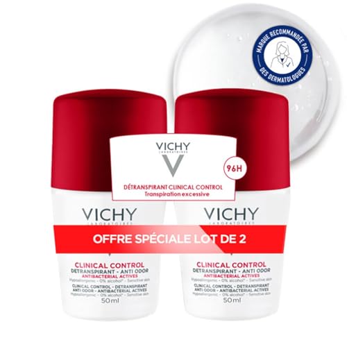 Déodorant Détranspirant Anti odeur Clinical Control Vichy Le Lot De 2 Roll on - vue 2