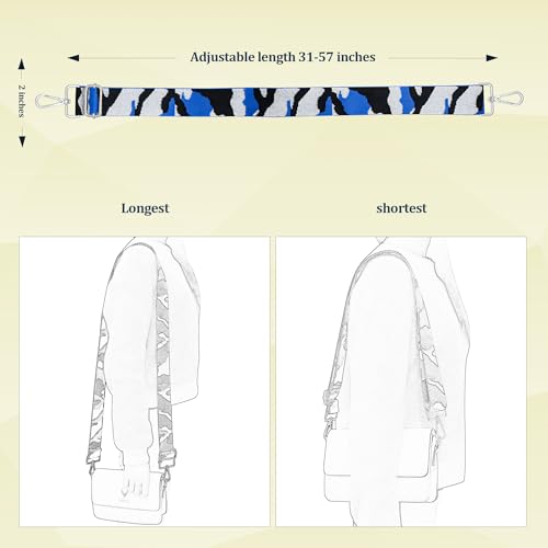 Image of chushui Silver Hardware Purse Strap,Replacement Crossbody Adjustable Shoulder Strap for Handbag Bag