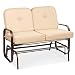 Best Choice Products 2-Person Outdoor Patio Glider Loveseat Rocking Chair w/UV-Resistant Cushions - Beige