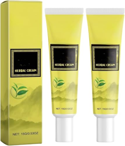 Crema de hierbas de Asia Oriental, crema hidratante para el cuerpo y el cuello, bálsamo de menta y madreselva, cuidado de la piel ligero, no graso, calma la piel seca y enrojecida, vegano 15 g (2
