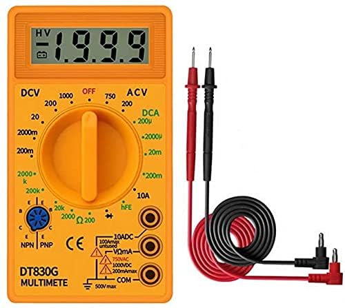 FEWORLD Multimeter, DT-830D Amp Volt Ohm Tester Ammeter Voltmeter Multifunctional Portable LCD Digital Ohmmeter Meter Electricians Tools(Yellow) (B0CBNBMHG5) Amazon Price History, Amazon Price Tracker
