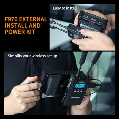 Image of FEELWORLD F5 Prox 5.5 Inch 1600nit High Bright DSLR Camera Field Monitor Touchscreen Waveform 3D LUT F970 External Kit Install for Power Wireless Transmission 1920x1080 4K HDMI in Out Type-c Input