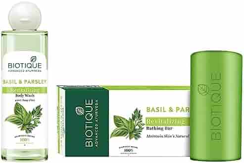 Biotique Basil and Parsley Revitalizing Body Soap, 150g