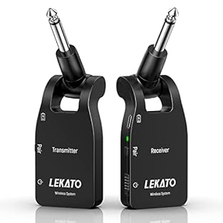 🎸 Wireless Freedom :LEKATO Upgraded WS1O 2.4GHz uncompressed wireless signal transmission, low noise and latency, effective range is about 100 feet (30 meters). You are afforded the freedom to roam the stage for a truly dynamic performance. 🎸 Plug an...