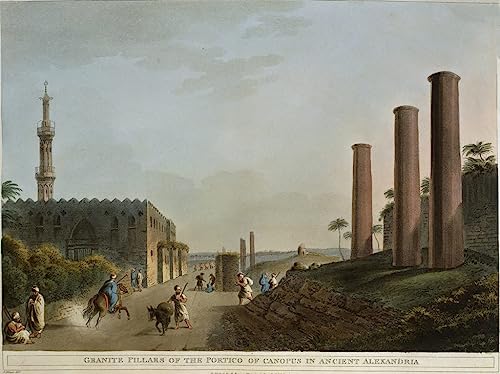 Peinture murale Égypte Alexandrie portique Canopus Mayer - Toile décoration salon 60x90