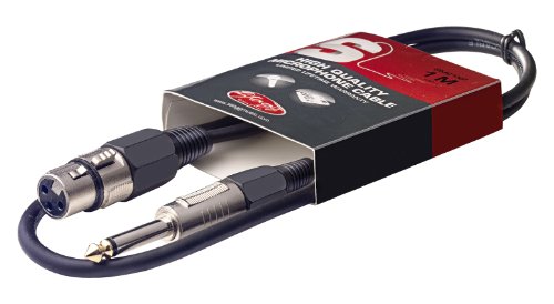 Cavo XLR Femmina A Jack 1/4" Tiger Bronze 6m - Cavo Microfono/strumento Schermato, Connettori Saldati, Per Studio E Palco