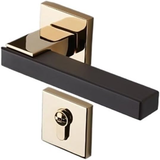 Chinese Door Lock Indoor Silent Bedroom Split Lock Wooden Door Room Door Lock Magnetic Suction Home Simple Wooden Door Handle(Model B Silent)