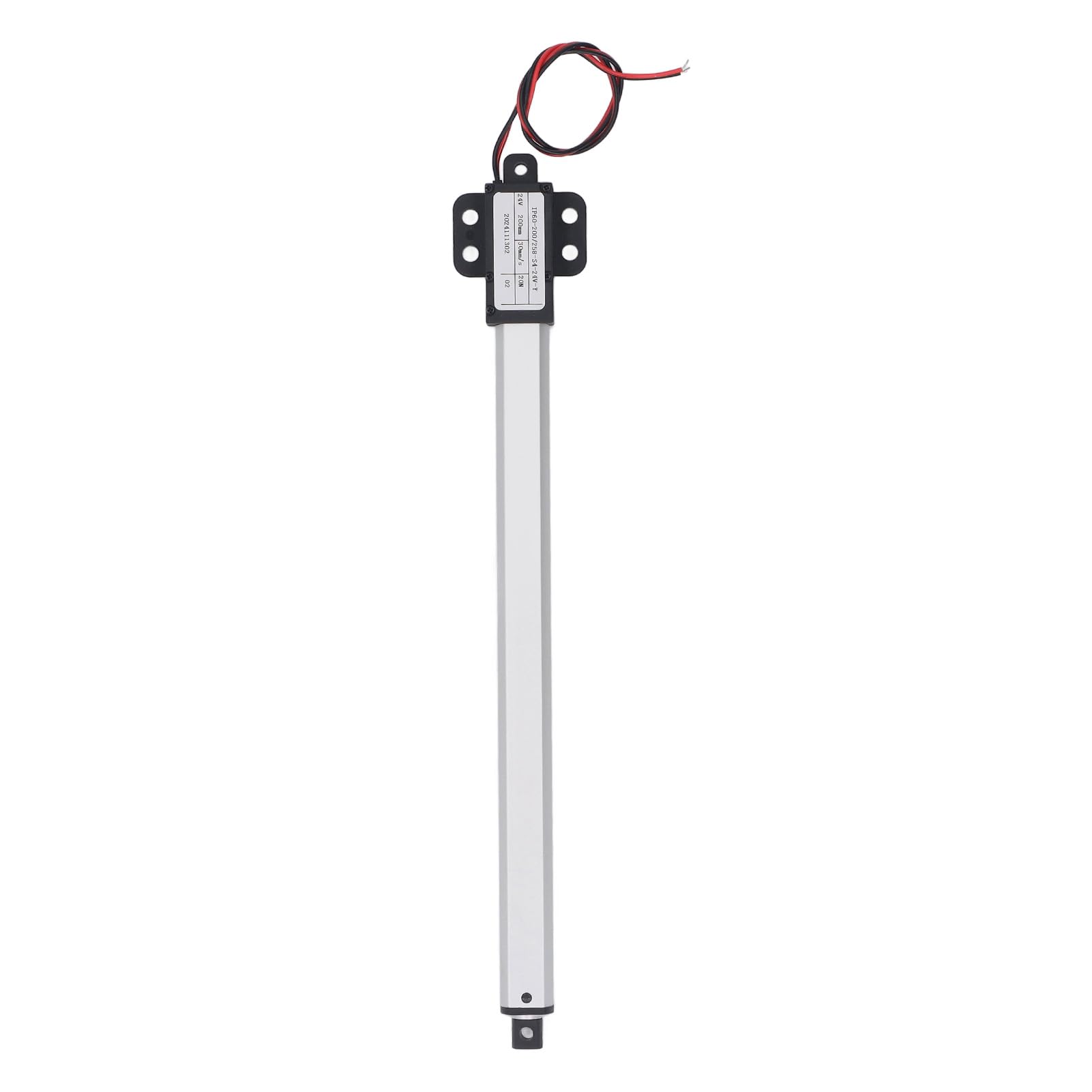 Mini elektryczny siłownik liniowy 24V DC 200mm skok 20N ciąg automatyczne wysuwanie chowanie do maszyn rolniczych automatyka domowa aluminiowa konstrukcja ABS