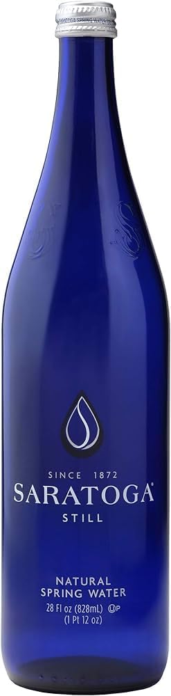 Saratoga Still Natural Spring Water, Glass Bottle 28oz (Pack of 3)