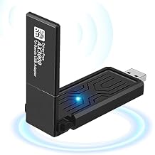 Gaming WiFi Adapter for PC,6GHZ WiFi Adapter,USB WiFi Adapter,IEEE802.11AX,MU-MIMO Technologies,AXE3000 3Band2.4+5.0+6.0G Wireless Gigabit Speed Up to 5.3Gbps, New 6GHz,Supports Windows 11/10