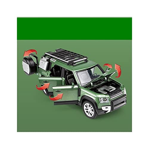 Modelo Land Rover Defender Diecast 1:24 Negro miniatura 3