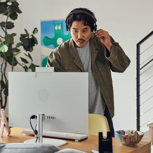 Image of HP 27 Inch All in One Touchscreen Desktop Computer, AMD Ryzen 5 7520U, 16 GB DDR5, 2 TB SSD, FHD Anti-Glare Touchscreen, Wi-Fi 6, Windows 11 Pro, Wireless Keyboard and Mouse, W /Accessories