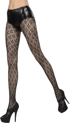 Image of ToBeInStyle Women's Vintage Art Deco Chevron Ornate Design Tights Pantyhose