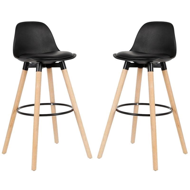 Tabourets de bar de cuisine chaise de salle à manger réglable lot de 2