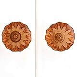Indian Shelf 6 Piece Panelled Sides Amber Glass Luxurious Drawer Knobs for Kitchen Cabinet Hardware Door Decorative Dresser Pulls Artworks