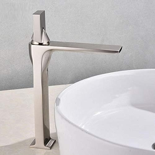 Robinet de lavabo anti trace calcaire mitigeur noir nickel brossé