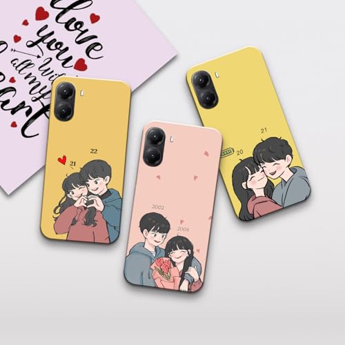 Image of COLORflow Back Cover Compatible with Poco X7 Pro 5G | Love Connection Couple Customized Back Cover Compatible with Poco X7 Pro 5G