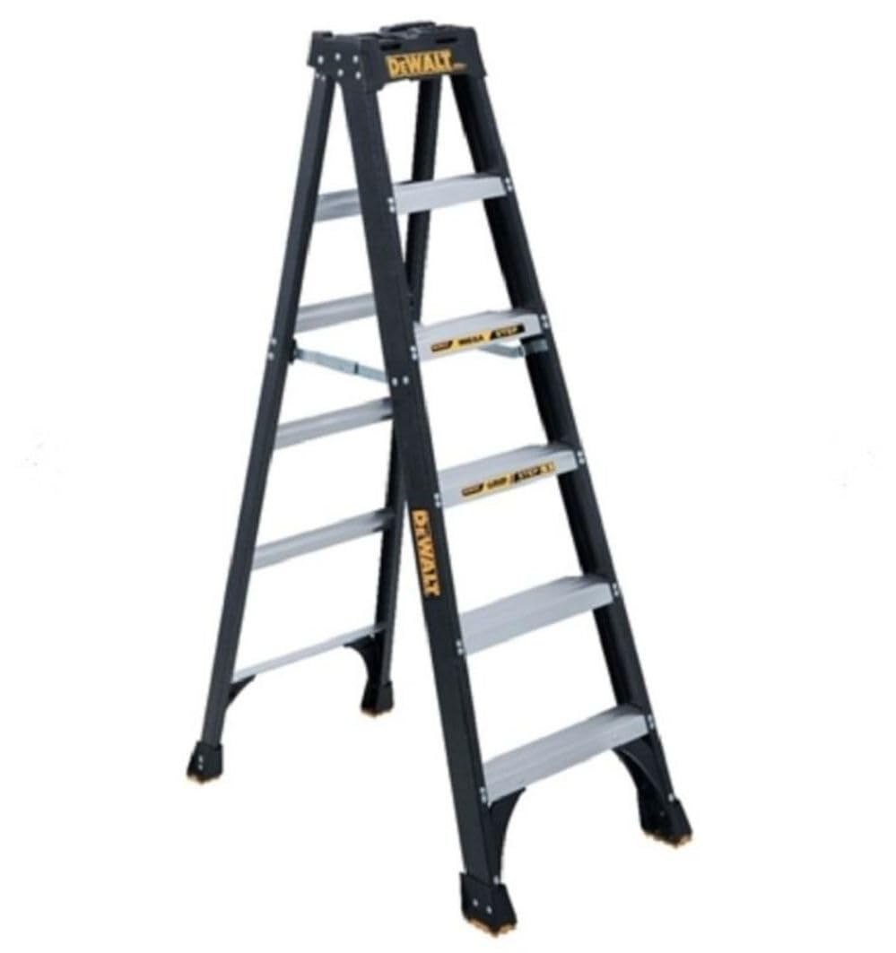 DeWalt 6-Foot Fiberglass Step Ladder, 300-Pound Load Capacity, Type IA, DXL3010-06